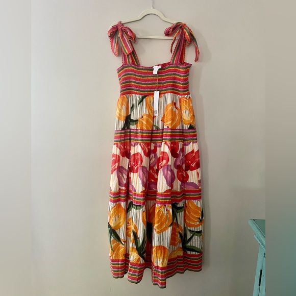 NWT House of Harlow 1960 Tiered Fruit Maxi Dress L - Picture 5 of 8